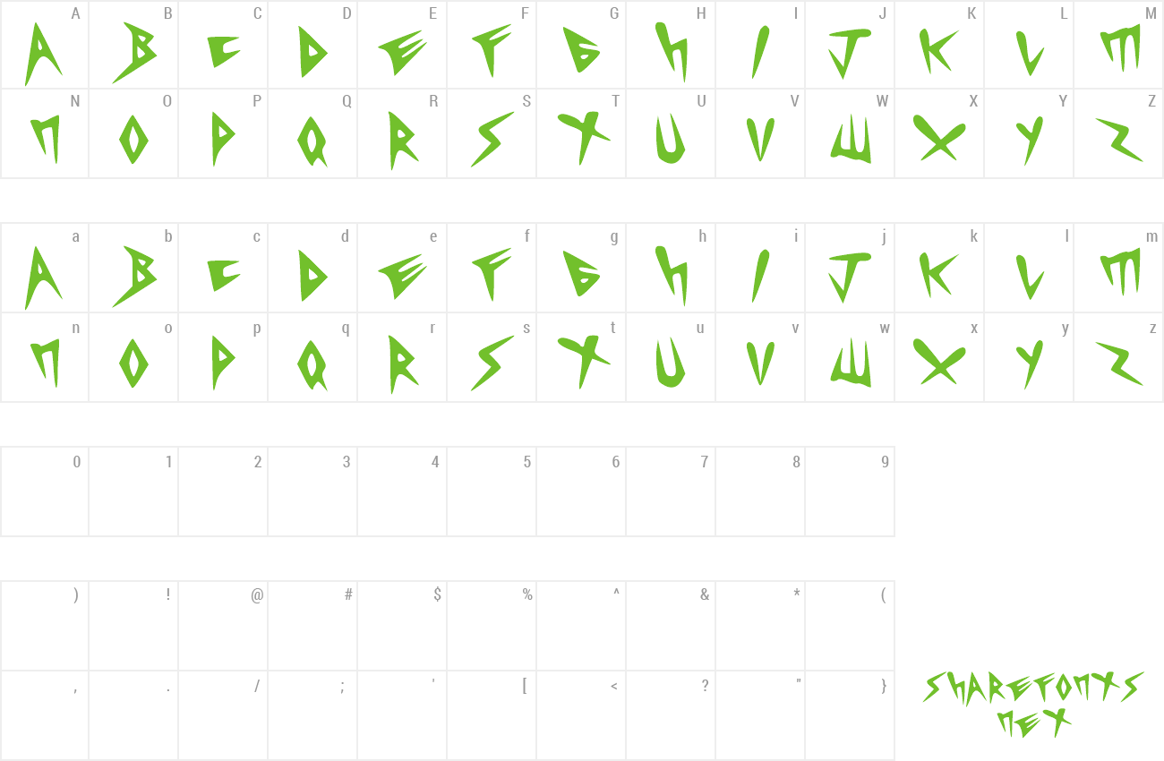 Font HEAVYCRIST preview